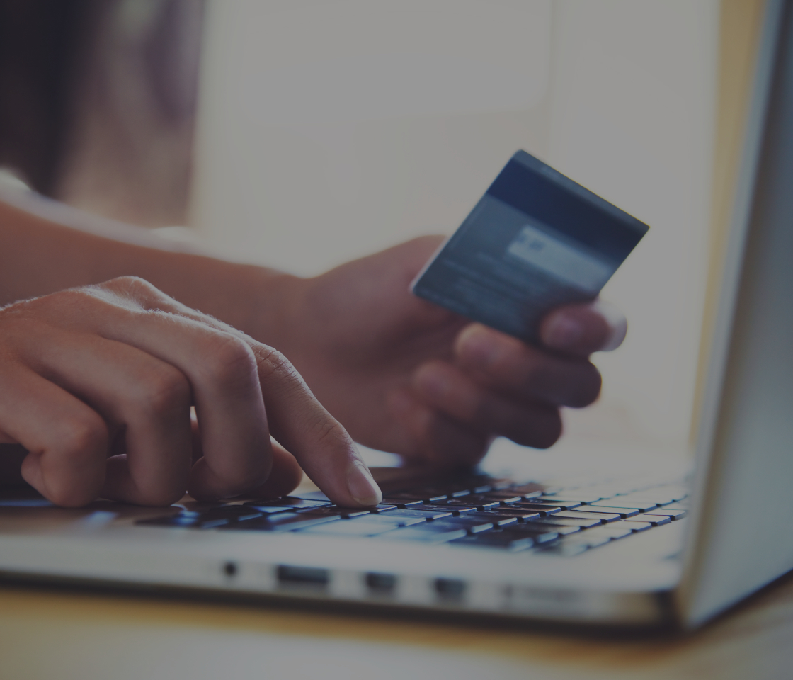 A consumer buying online with a credit card